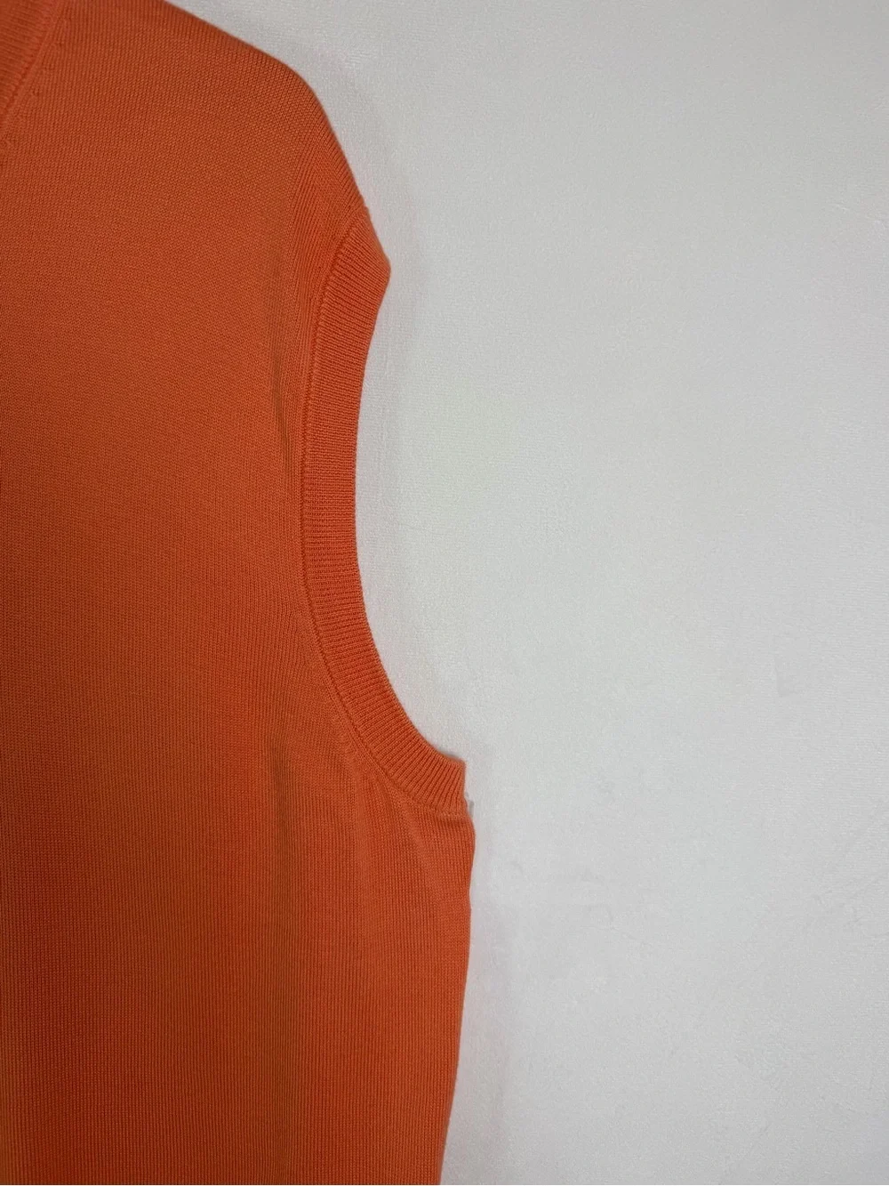 Brooks Brothers Men’s 100% Supima Cotton Sweater Vest Sz XL Orange Preppy Golf